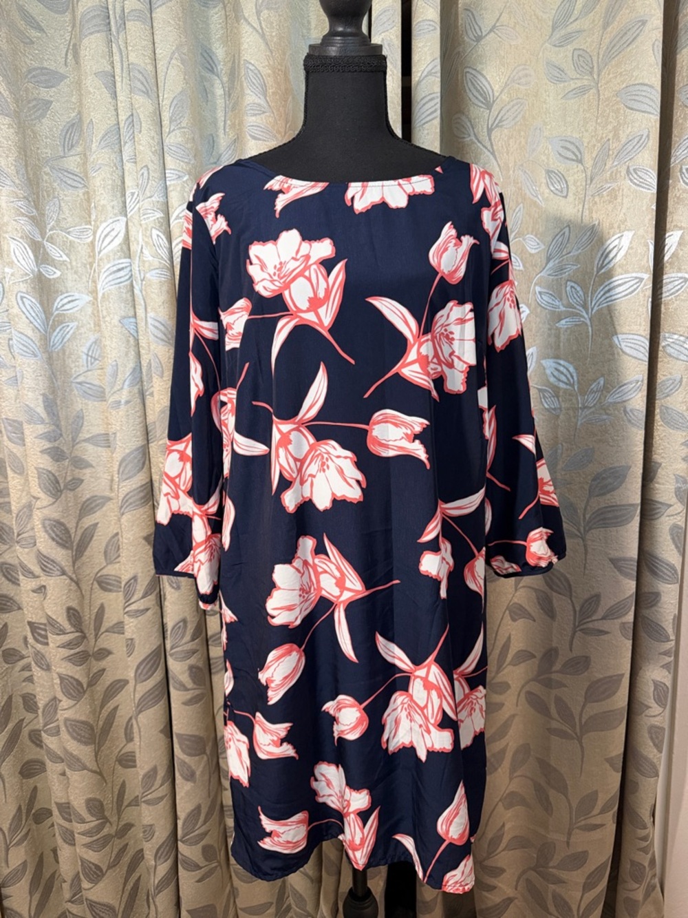 Old Navy Navy and Pink Floral Mini Dress